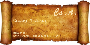 Csaby Azálea névjegykártya